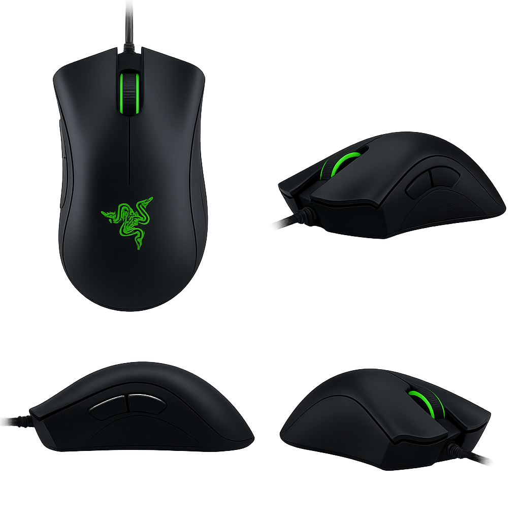 Mouse Preto Vistas Laterais